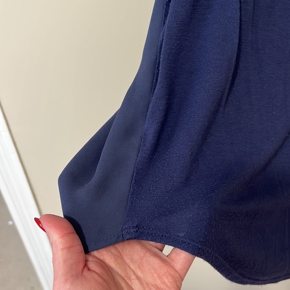 Fortune + Ivy Womens Plus 2x Blue Blouse - Picture 9 of 10